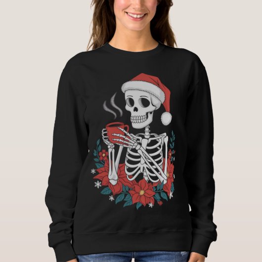 Dood in skeleton kerstmis trui (Voorkant)