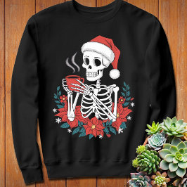 Dood in skeleton kerstmis trui
