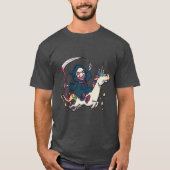 Dood in Unicorn Cartoon T-shirt (Voorkant)