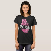 Dood Inside Anatomische Menselijk Hart Emo Gebroke T-shirt (Voorkant volledig)