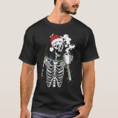 Dood-Inside, maar Jolly AF Skeleton met Kerstmis T-shirt (Voorkant)
