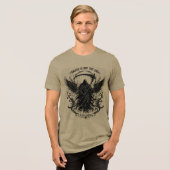 Dood is niet het einde Gothische Grim Reaper Tri-Blend Shirt (Voorkant volledig)