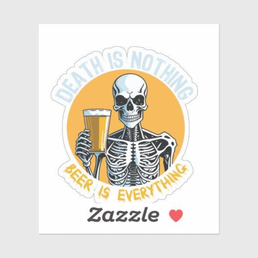 Dood is niets Bier is alles Sticker (Vel)