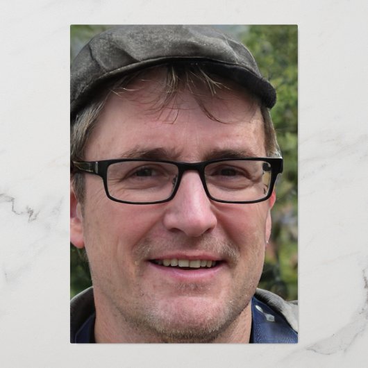 Dood Jubileum witte duif blauwe witte foto Folie Uitnodiging (Achterkant)