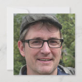 Dood Jubileum witte duif blauwe witte foto Kaart (Achterkant)