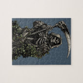 Dood - Kwaad Skeleton Grim Reaper met Scythe Legpuzzel (Horizontaal)