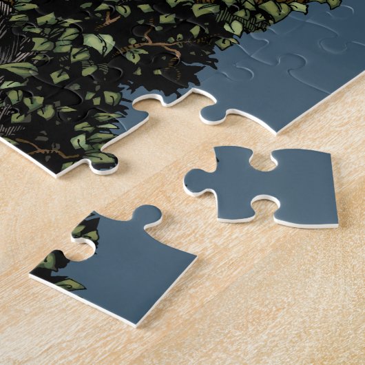 Dood - Kwaad Skeleton Grim Reaper met Scythe Legpuzzel (Zijkant)