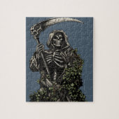 Dood - Kwaad Skeleton Grim Reaper met Scythe Legpuzzel (Verticaal)