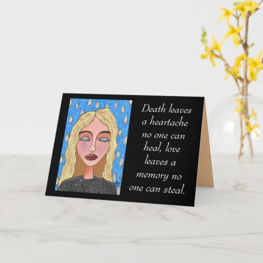 Dood laat hartzeer achter... - sympathiekaart kaart (Gele Bloem)