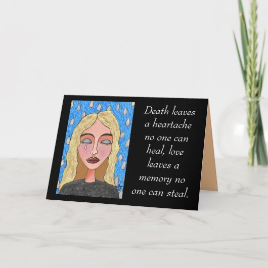 Dood laat hartzeer achter... - sympathiekaart kaart (Voorkant)