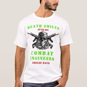 Dood lacht Gevechtsingenieurs schedel Tactisch T-shirt