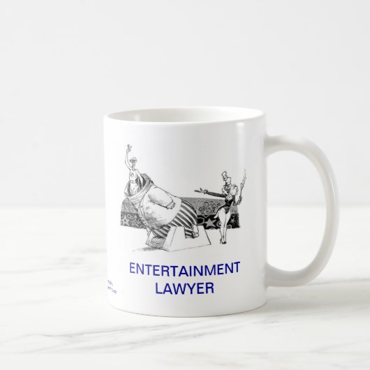 Dood Lawyer™ Entertainment Lawyer Coffee Mok (Rechts)