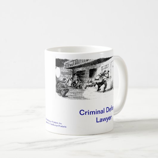 Dood Lawyer™ Strafverdediging advocaat Mok koffie (Voorkant rechts)