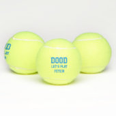 "Dood Let s Play Fetch" Pet Dog Cat Speelgoed Blue Tennisballen (Multi)