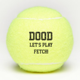 "Dood Let's Play Fetch" Pet Dog Cat Speelgoed Blac Tennisballen