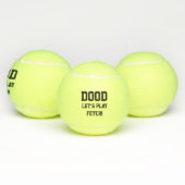 "Dood Let's Play Fetch" Pet Dog Cat Speelgoed Blac Tennisballen (Multi)
