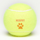 "Dood Let's Play Fetch" Pet Dog Cat Speelgoed Name Tennisballen (Achterkant)