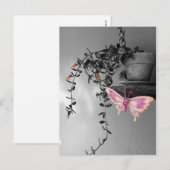 Dood leven vlinder Kleurspatten Miss You Foto Briefkaart (Voorkant / Achterkant)