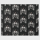 Dood Liefhebbers Gothic Skelet Bruiloft Cadeaupapier (Vlak)