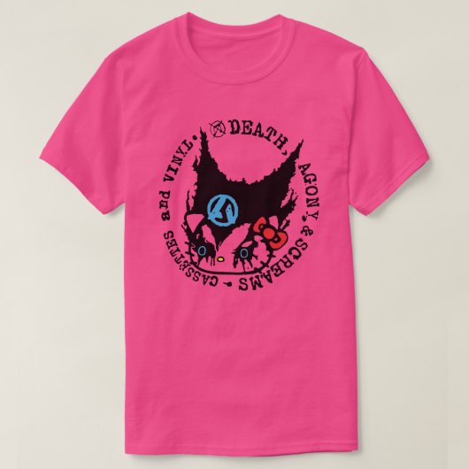 Dood, Lijden, Schreeuwen & Cassettes en Vinyl T-shirt (Design voorkant)