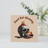 Dood Maar Glowing – Día de los Muertos Uitnodiging (Staand voorkant)