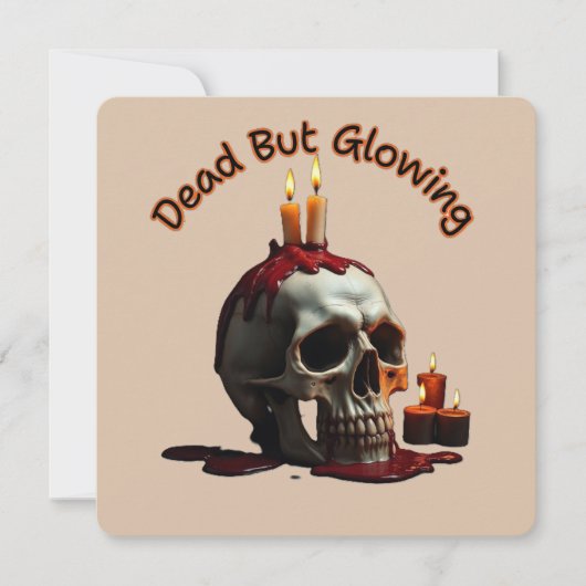 Dood Maar Glowing – Día de los Muertos Uitnodiging (Voorkant)