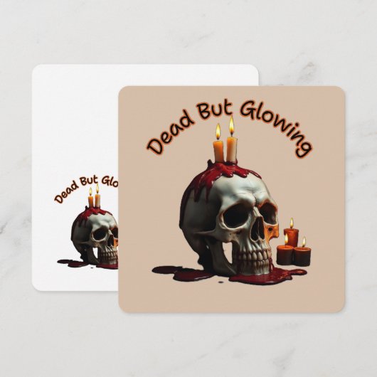 Dood Maar Stralend – Día de los Muertos Uitnodigin Kaart (Voorkant / Achterkant)