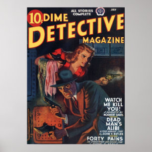 Dood Man39;s Alibi Dime rechercheur Magazine Poster