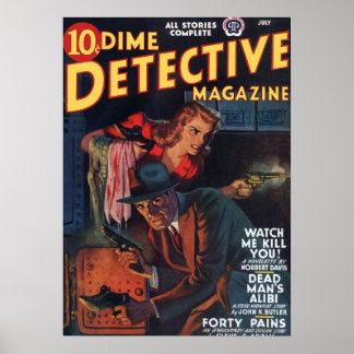 Dood Man39;s Alibi Dime rechercheur Magazine Poster