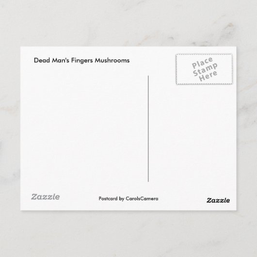 Dood Man Vingerpaddenstoel Briefkaart (Achterkant)