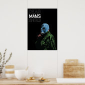 Dood Mans laat komische stijlillustratie zien Poster (Keuken)