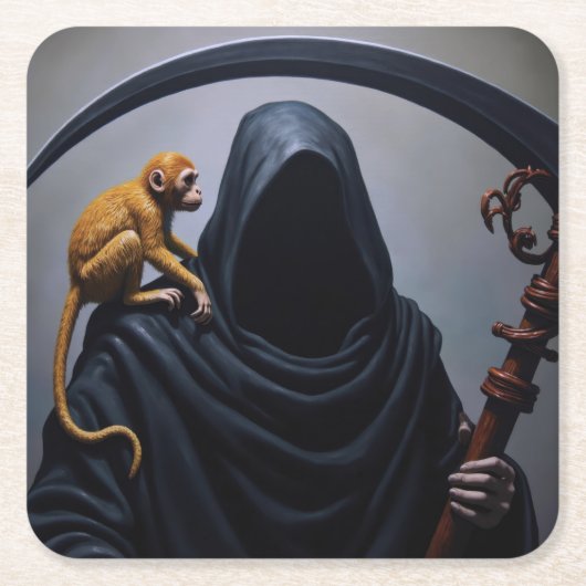 Dood met een aap kartonnen onderzetters (Voorkant)