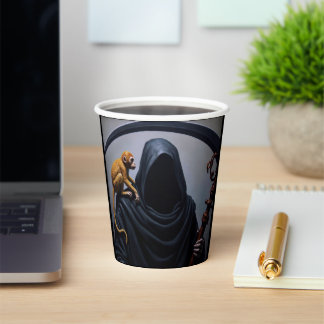 Dood met een aap papieren bekers