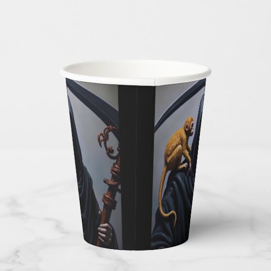 Dood met een aap papieren bekers (Rechts)