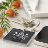 Dood met schedels sleutelhanger (Voorkant Rechts)