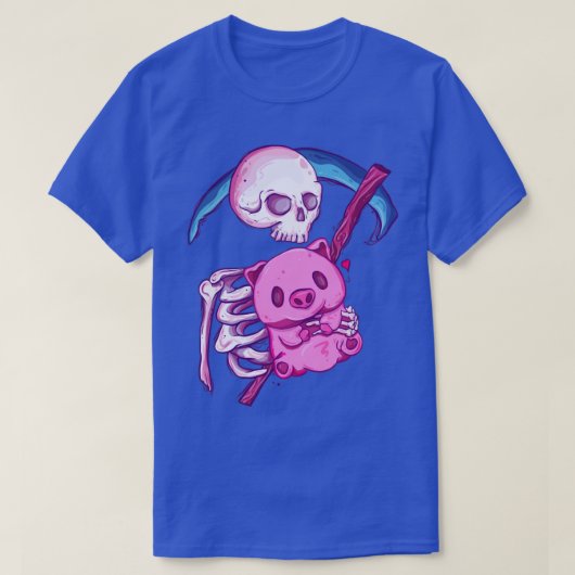 Dood met zijn varken t-shirt (Design voorkant)