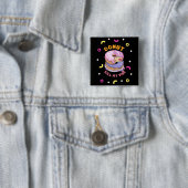 Dood mijn Vibe donut niet Vierkante Button 5,1 Cm (In situ)