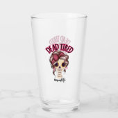 Dood moe mam leven skelet messy bun bandana glas (Achterkant)