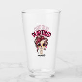 Dood moe mam leven skelet messy bun bandana glas (Voorkant)