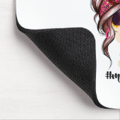 Dood moe mam leven skelet messy bun bandana muismat (Hoek)