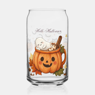 Dood Moe zonder Koffie Schattig Halloween-ontwerp Blikvorm Glas