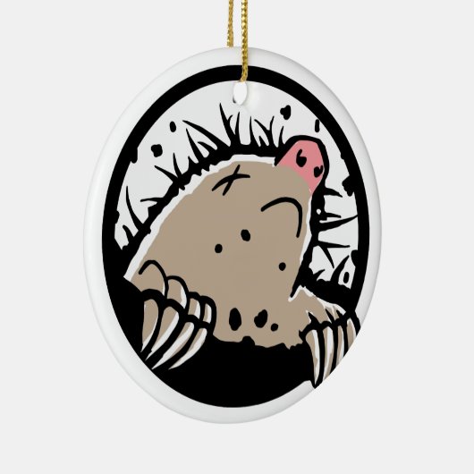 Dood Mole kerstversiering Keramisch Ornament (Rechts)