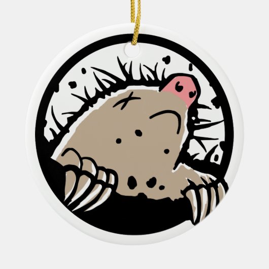 Dood Mole kerstversiering Keramisch Ornament (Voorkant)