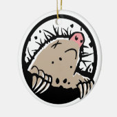 Dood Mole kerstversiering Keramisch Ornament (Links)