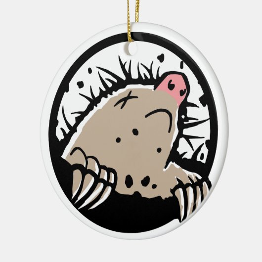 Dood Mole kerstversiering Keramisch Ornament (Links)