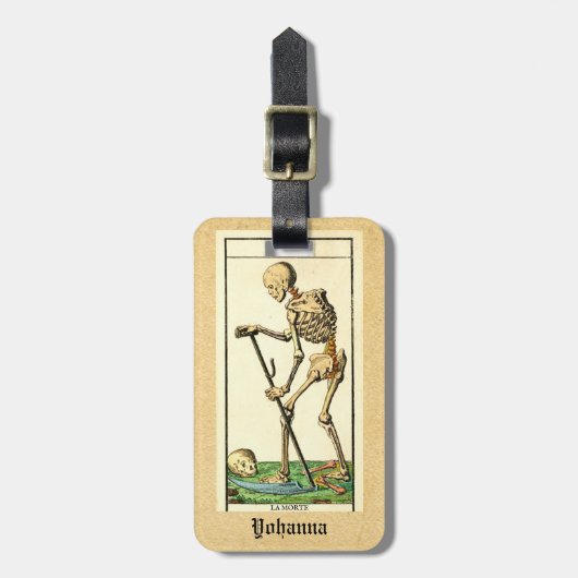  dood Morte Tarot Bagagelabel (Voorkant verticaal)