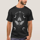 Dood mot en maan donkere Gothic wiccan heks occult T-shirt (Voorkant)
