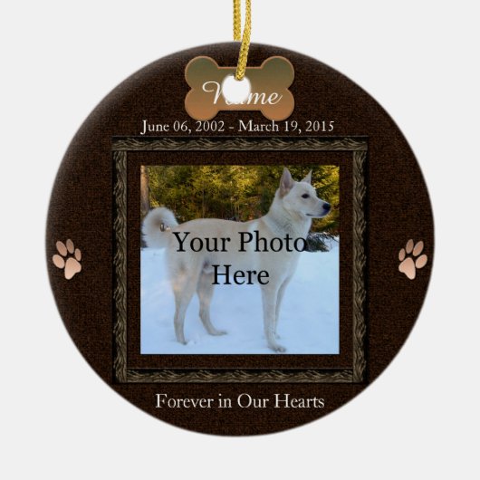 Dood of kat Pet Memorial Kerstmis Keramisch Ornament (Voorkant)