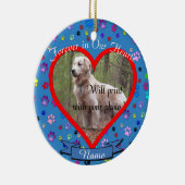 Dood of kat Pet Memorial Kerstmis Keramisch Ornament (Rechts)