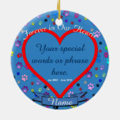 Dood of kat Pet Memorial Kerstmis Keramisch Ornament (Achterkant)